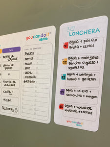 Menu Lonchera imantado